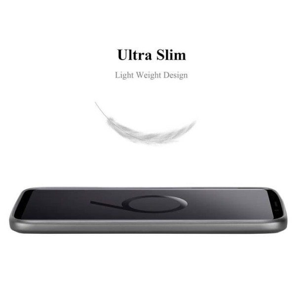 Cadorabo Fodral fungerar med Samsung Galaxy S9 PLUS i METALLIC GREY - Stötsäker och reptålig TPU silikonhölje - Ultra Slim