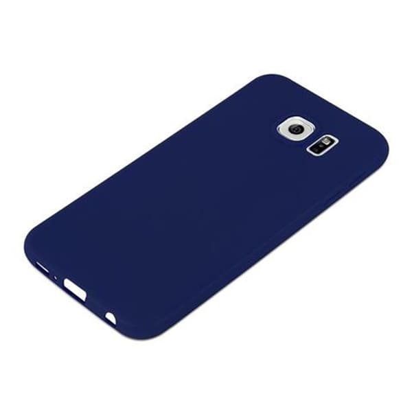 Skyddsfodral för Samsung Galaxy S6 CANDY MÖRKBLOMMA Stötsäker Silikon Blå