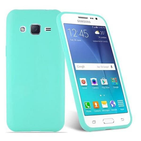 Skyddsfodral för Samsung Galaxy J2 2015 CANDY BLÅ Stötabsorberande Silikon Blå