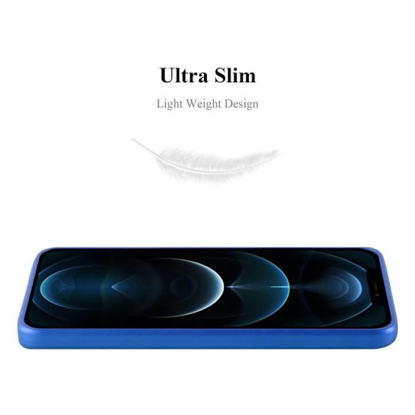 Fodral till Apple iPhone 12 PRO MAX Skal i METALLIC BLUE Fodral Skydd Silikon TPU Matt skal