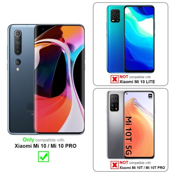 Transparent stötsäker silikonfodral för Xiaomi Mi 10 / Mi 10 PRO Vit