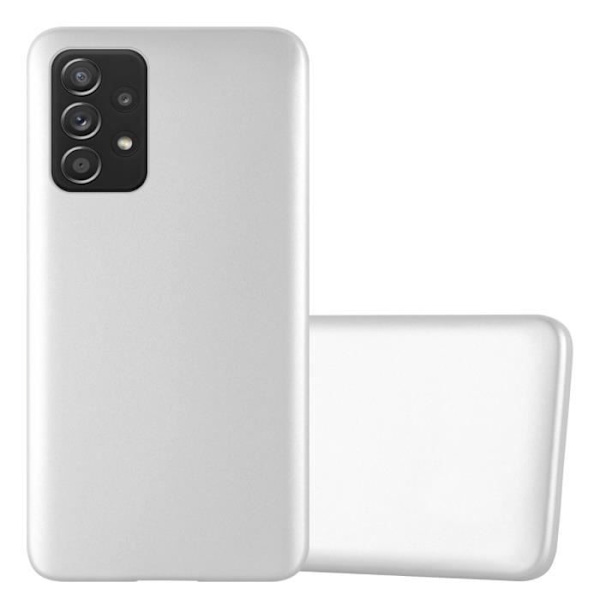 Coque - CADORABO - Samsung Galaxy A52 (4G/5G) / A52s - Metallisk Silver - Silikon TPU Skydd - Tunn Design METALLISKT SILVER