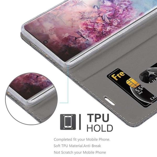 Skyddsfodral för Samsung Galaxy NOTE 10 PLUS i GRÅSVART Stötskyddande Etui Grå
