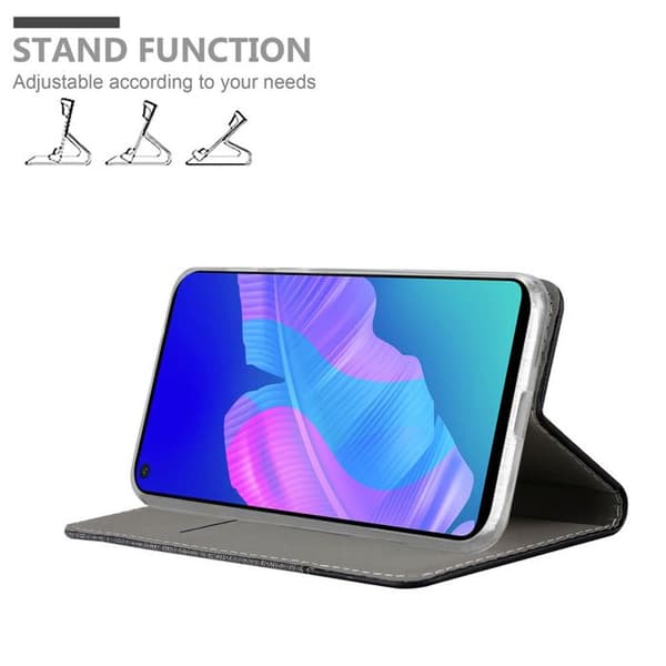 Skyddsfodral för Huawei P40 LITE E i GRÅSVART Etui Case Skydd Grå