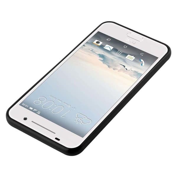 Skyddsfodral för HTC ONE A9 Skyddsfodral i MATTSVART METALLIC Design Svart