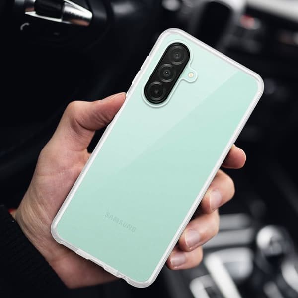 Transparent stötsäker silikonfodral för Samsung Galaxy A26 Vit
