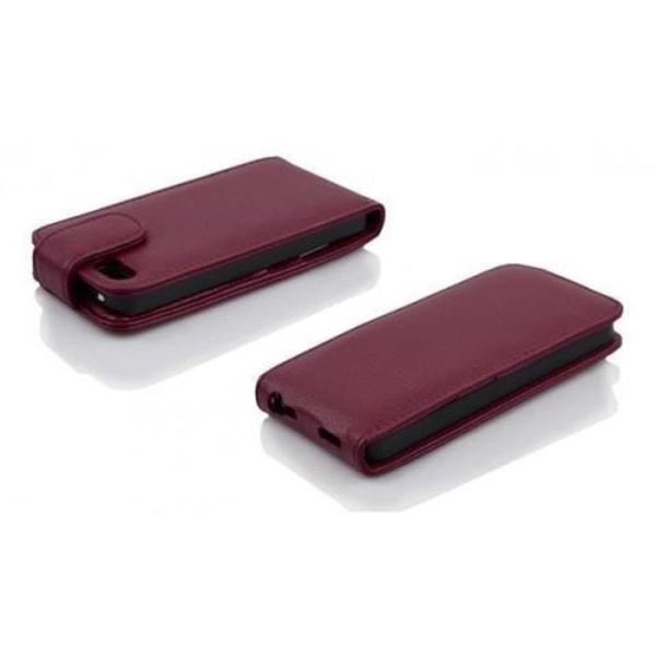 Cadorabo Apple iPhone 5C Fodral DESIGN FLIP Stil Fodral Fodral Fodral konstläder Struktur ORCHID LILA