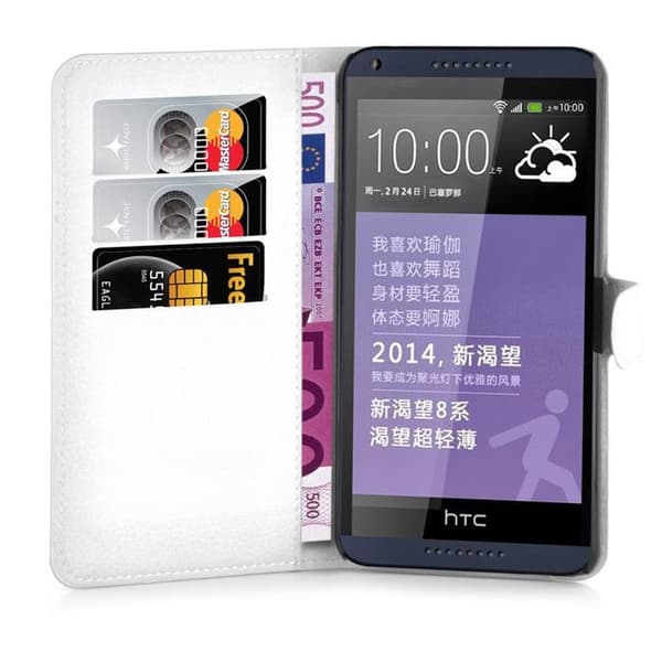 Etui för HTC Desire 816 i VIT ALABASTER Vit