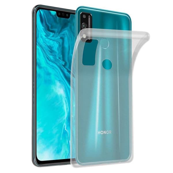 Transparent stötsäker silikonfodral för Honor 9X LITE Vit