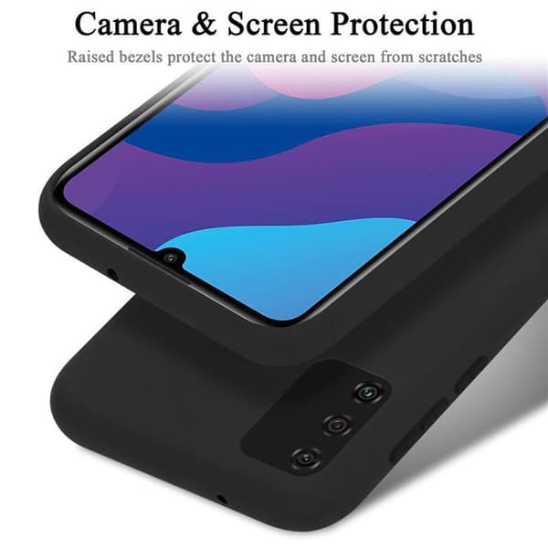 Skyddande stötsäker skal för Honor 9A i LIQUID BLACK Svart