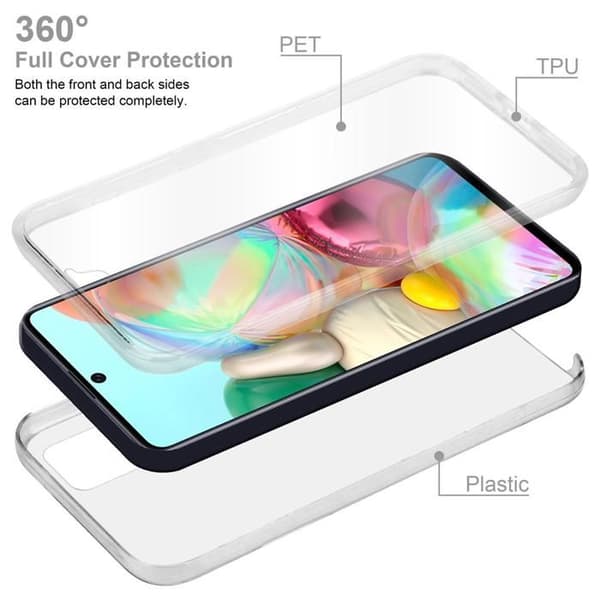 Transparent skydd för Samsung Galaxy A51 5G, helskydd Vit