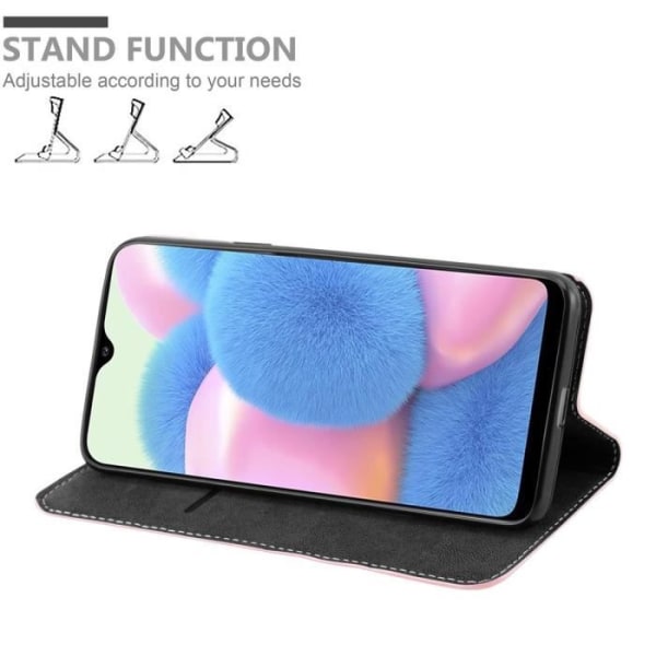 Fodral för Samsung Galaxy A50 4G / A50s / A30s Fodral i ROSA SVART Fodral Skal Skydd magnetisk stängning stödfunktion