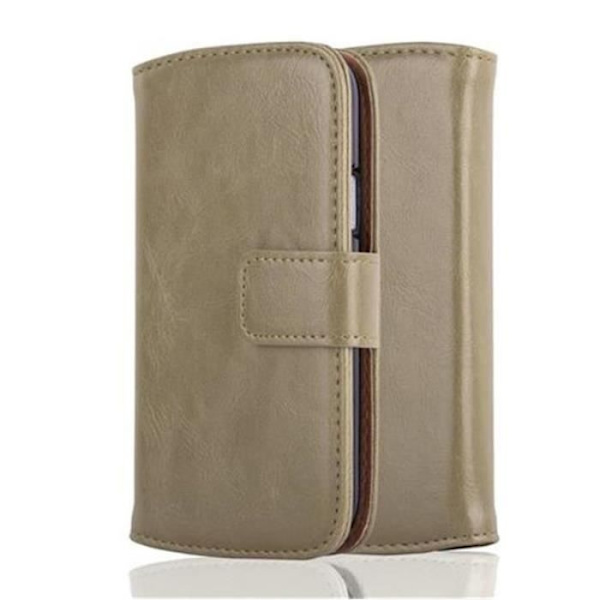 Samsung Galaxy S4 MINI Fodral i CAPPUCINO BROWN by Cadorabo (LYXdesign) Helt skyddsfodral med flip flik och