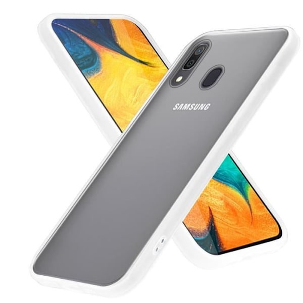 Étui - CADORABO - Samsung Galaxy A20/A30/M10s - Transparent Givré - Stötskydd - Matt Design Transparent Frostad