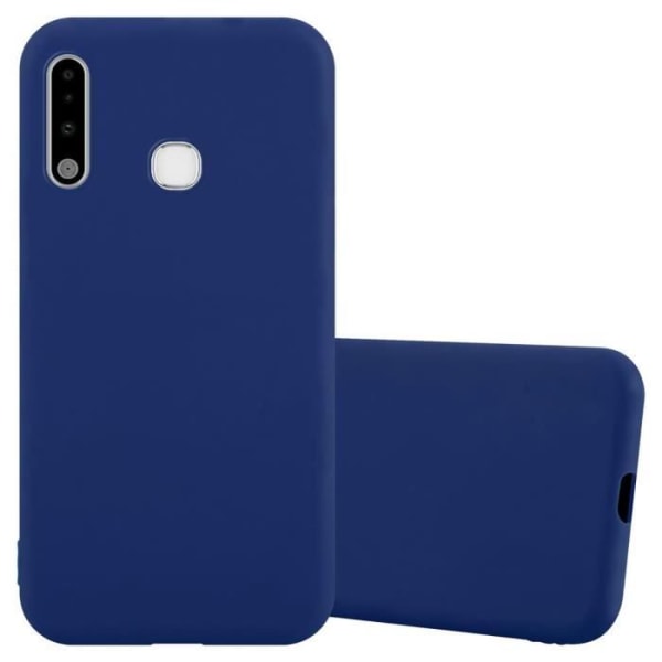 Coque - CADORABO - Samsung Galaxy A70e - Candy Blå Mörk - Skyddsilicone TPU - Tunn och Lätt Design Godis Blå Mörk