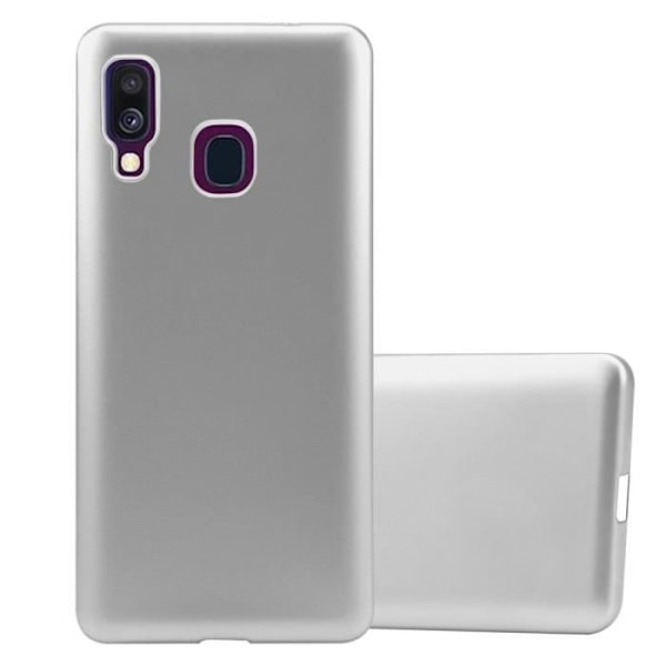 Coque - CADORABO - Samsung Galaxy A40 - Metallisk Silver - TPU - Mjuk - Chockskydd Pengar