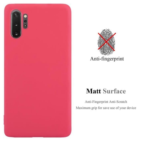 Fodral - CADORABO - Samsung Galaxy NOTE 10 PLUS - Candy Red - Silikon TPU - Stötskydd Candy Red