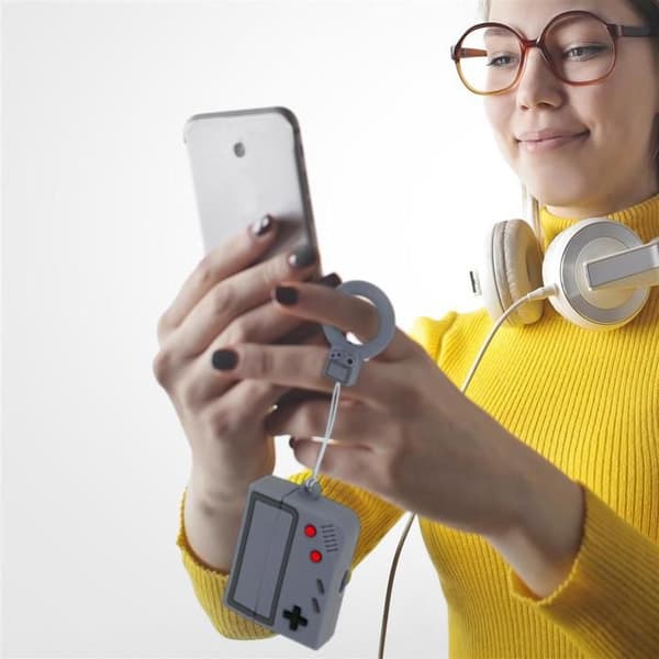 "Skydd för AirPod PRO 2 Retro Spel Design Grå Silikonfodral 3D Nyckelring" Grå