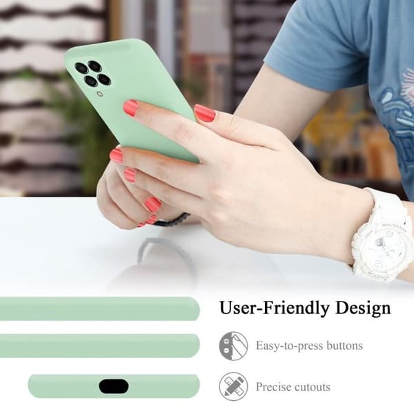 Skyddande stötsäker skal för Samsung Galaxy M53 5G i LIQUID LIGHT GREEN Grön