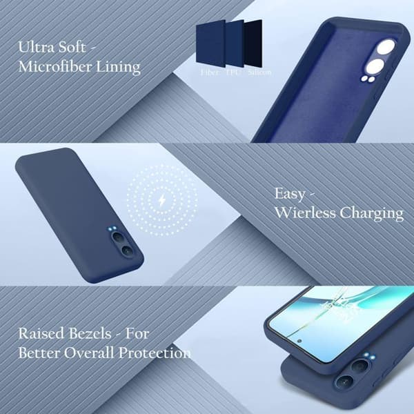 Skyddande stötsäker skal för OnePlus Nord CE4 Lite i LIQUID BLUE Blå