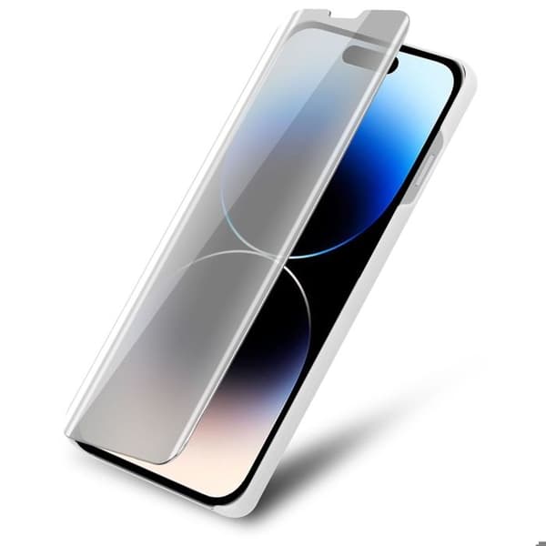 Skal för iPhone 14 PRO MAX i AGAT SILVER Skydd med spegel Grå