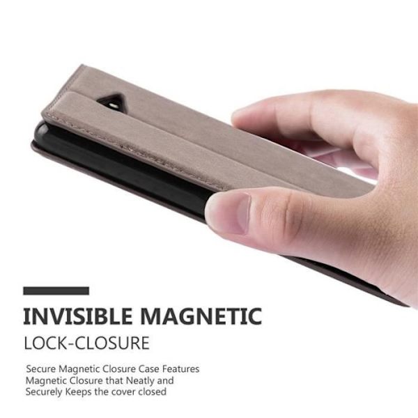 Sony Xperia M2-fodral i KAFFEBRUNT från Cadorabo (INVISIBLE MAGNETIC CLOSURE Design) Helt skyddsfodral med flipflik