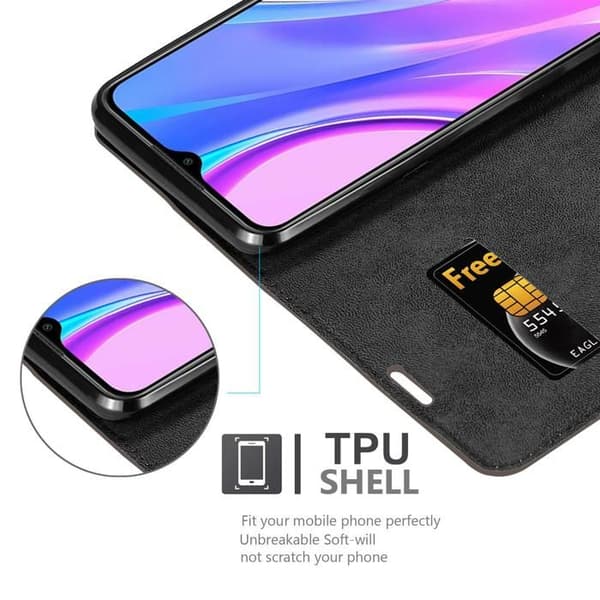 Fodral för Xiaomi RedMi 9 i MÖRK BRUN brun