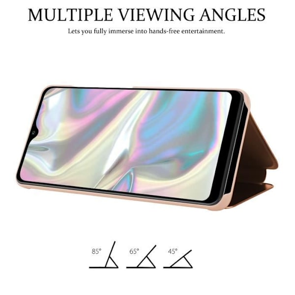 Cadorabo Fodral för Samsung Galaxy A70e i KUNZIT ROSE Clear View Mirror Cover 360 graders skydd KUNZIT ROSE