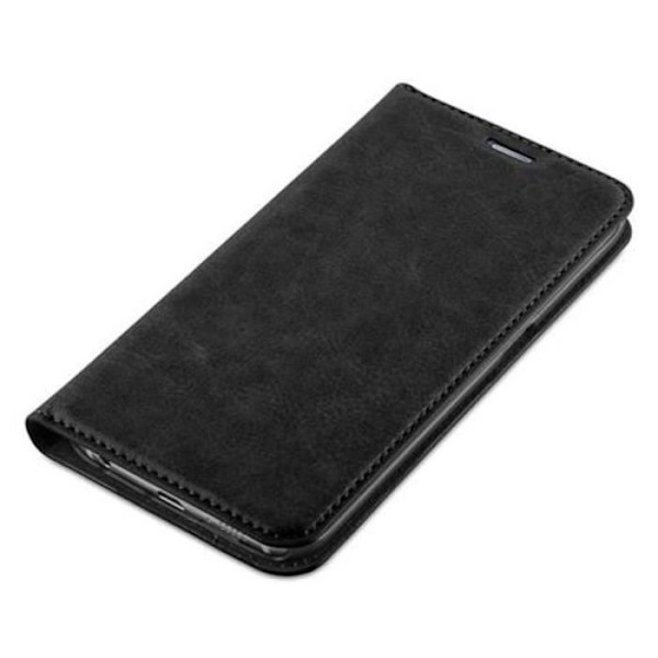 Samsung Galaxy S6 EDGE Fodral i NIGHT BLACK från Cadorabo (INVISIBLE MAGNETIC CLOSURE Design) Helt skyddsfodral med