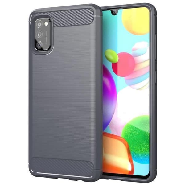 Skyddsfodral för Samsung Galaxy A41 BORSTAD GRÅ Kolfiberdesign Grå