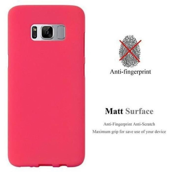 Samsung Galaxy S8-fodral i RED FROST av Cadorabo (FROST Design) Ultratunt mjukt silikon TPU-gelskydd med antichock –