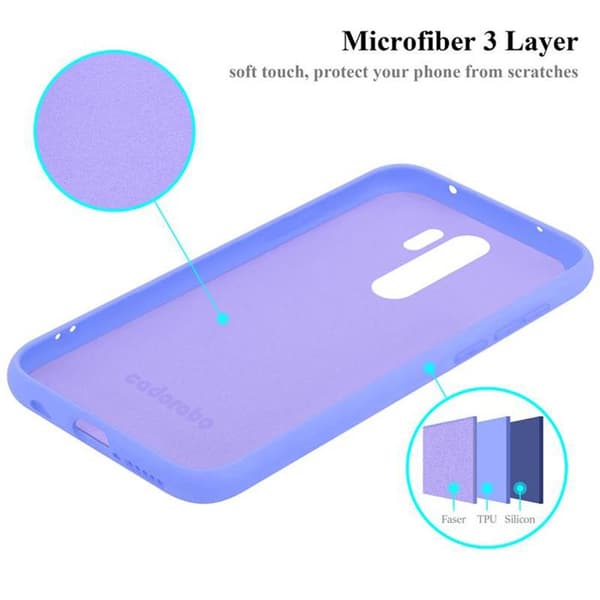 Skal för Xiaomi RedMi NOTE 8 PRO Stötabsorberande i LIQUID LIGHT PURPLE Violett