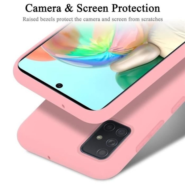 Telefoncase - CADORABO - Samsung Galaxy A51 - Silikon TPU - Optimal skydd - Tunn och lätt design Rosa