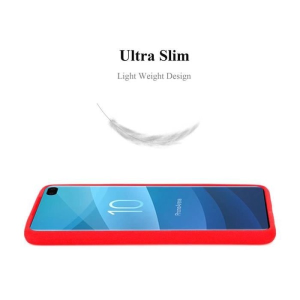 Coque - CADORABO - Samsung Galaxy S10 PLUS - Silikon TPU - Stötskydd - Tunn och Lätt Design Frost Röd