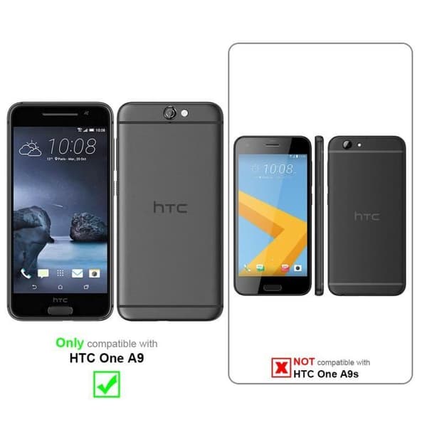 Fodral för HTC ONE A9 med axelrem i ORANGE BLÅ VIT med justerbar snodd Blå