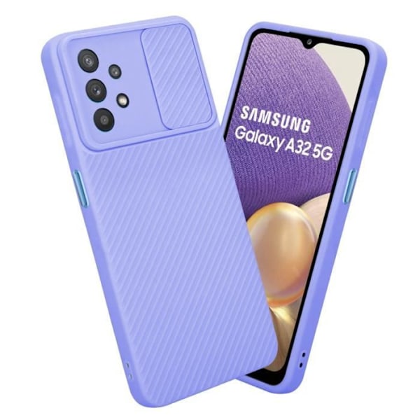 Skal till Samsung Galaxy A32 5G Fodral i Candy Lilac Fodral Fodral Silikon TPU och kameraskydd Lila