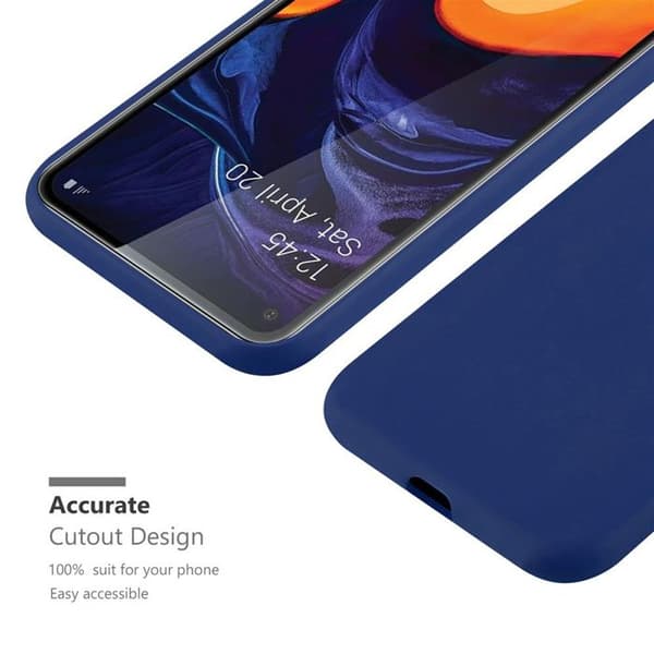Skyddsfodral för Samsung Galaxy A60 / M40 CANDY MÖRKBLEU Stötskydd Silikon Blå