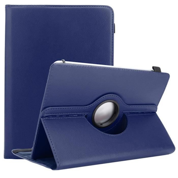 Cadorabo Tablet Case för Alcatel 3T (7 Zoll) i mörkblått 360-graders skyddsfodral Stativ i konstläder