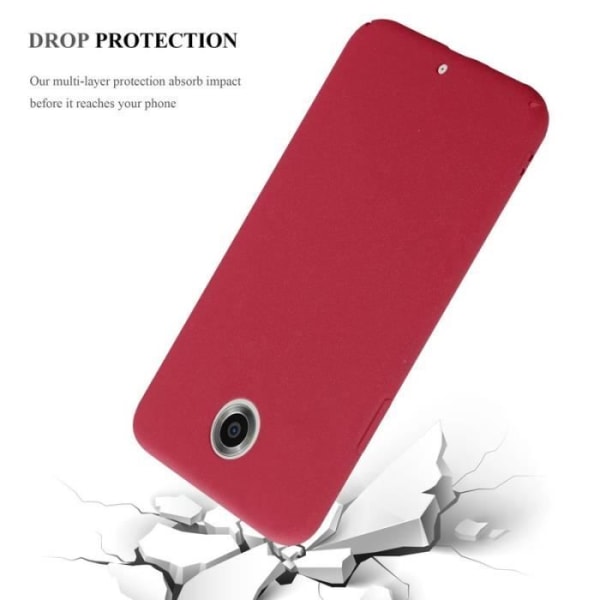 Coque - CADORABO - Motorola NEXUS 6 - Hårdskydd - Matt Design - Röd Röd