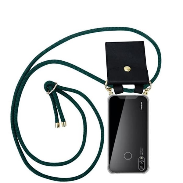 Coque - CADORABO - Huawei P20 LITE 2018 / NOVA 3E - Silikon TPU - Grön Armé - Fodral med Rem VERT ARMÉE