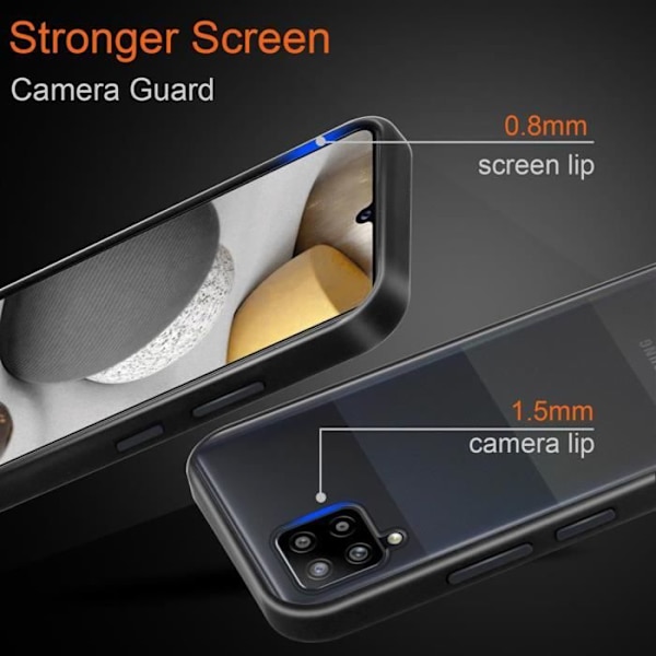 Coque - CADORABO - Galaxy A42 5G / M42 5G - Hybrid skydd - Matt design - Silicone TPU Svart