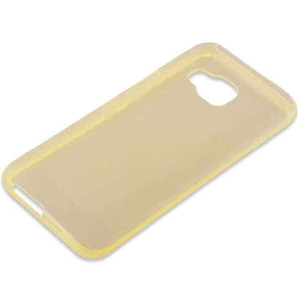 HTC ONE M9 (3.Gen.) TRANSPARENT GOLD Fodral Cadorabo DESIGN AIR TPU Silikonskydd Fodral Skydd Ultrasmal stötfångare Transparent