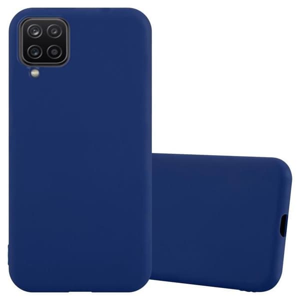 Skyddsfodral för Samsung Galaxy A12 / M12 CANDY MÖRKBLEU Stötskydd Silikon Blå