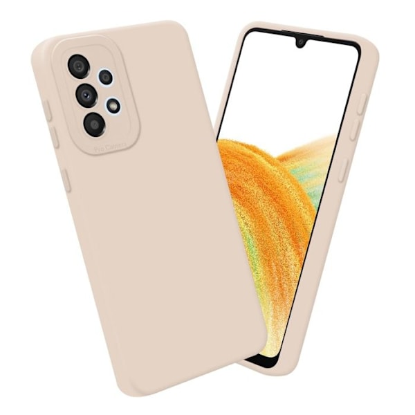 Fodral för Samsung Galaxy A33 5G i FLUID CREAM Fodral i flexibelt TPU silikonskydd Rosa