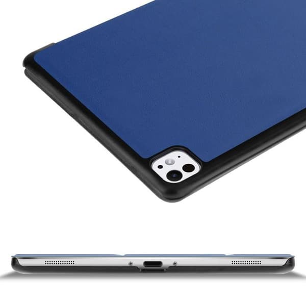 Fodral för iPad 11 Pro 2024 Skydd i MÖRKBLAU JERSEY Stötsäker Hölje Blå