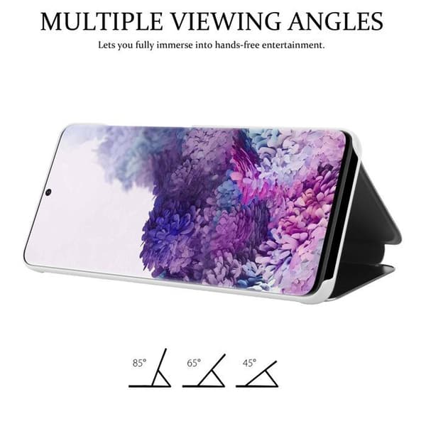 Skyddsfodral för Samsung Galaxy S20 i AGAT SILVER med spegel Grå