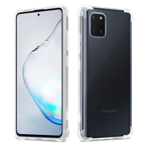 Skyddsfodral för Samsung Galaxy A81 / NOTE 10 LITE / M60s i transparent stöttålig silikon Vit