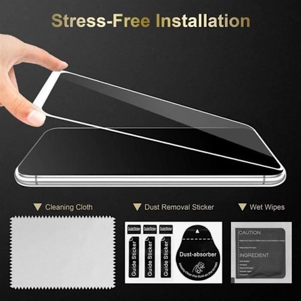 Cadorabo 3x härdat glas för Huawei P8 LITE 2017 i TRANSPARENT med VIT - Paket med 3 skärmskydd med skydd