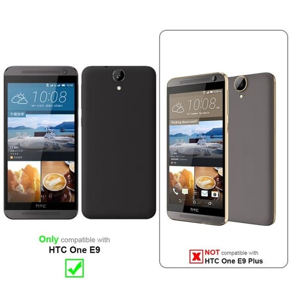 Skyddsfodral för HTC ONE E9 Transparent Silikon Etui Case Cover Blå