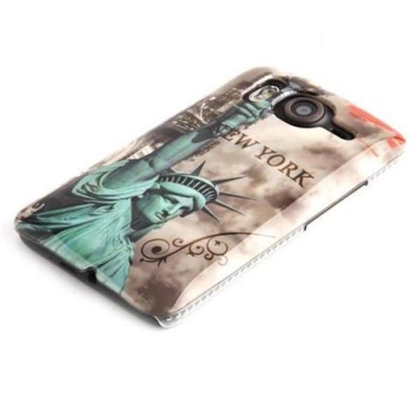 Cadorabo - Hard Shell Fodral > HTC DESIRE HD < – Fodral Cover Bumper Design: STATUE OF LIBERTY